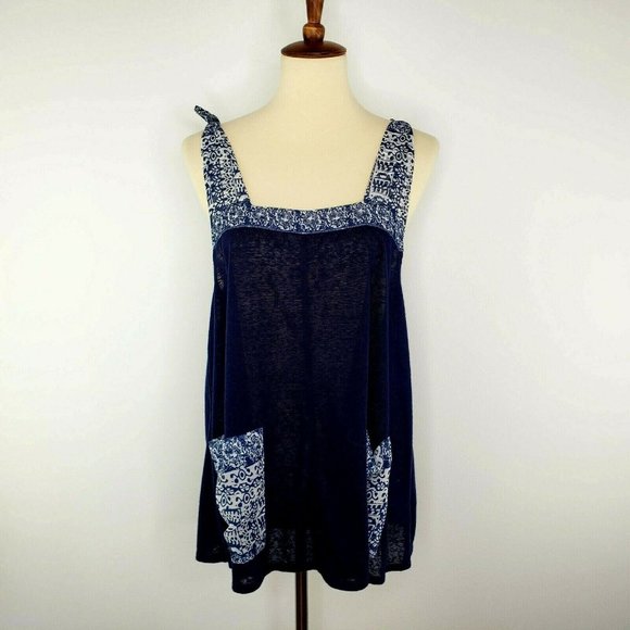 Ecote Urban Outfitters Low Back Blue Tank - Picture 1 of 6